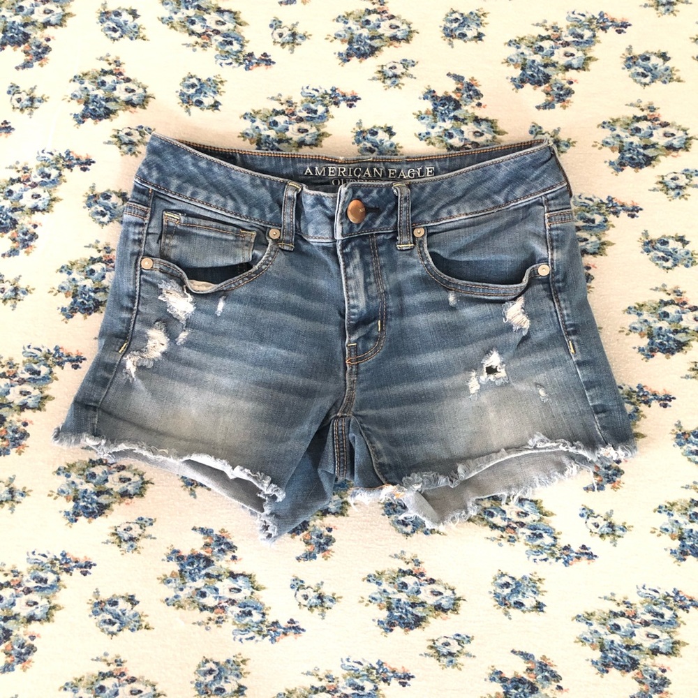 AEO Denim Distressed Shorts
